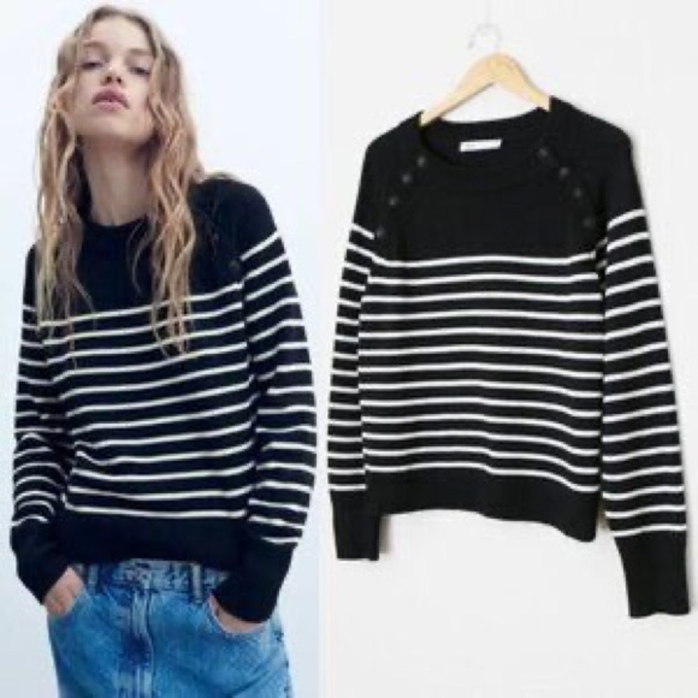 Zara Knit Striped Nautical Sweater